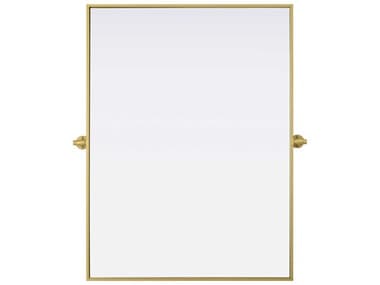 Elegant Lighting Amoura Brass Rectangular Wall Mirror EGMR6H4030BRA