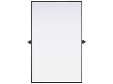 Elegant Lighting Amoura Black Rectangular Wall Mirror EGMR6H4830BLK