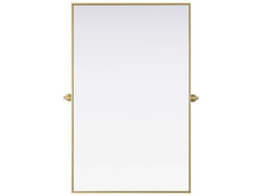 Elegant Lighting Amoura Brass Rectangular Wall Mirror EGMR6H4830BRA