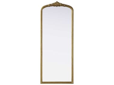 Elegant Lighting Naomi Distressed Antique Brass Floor Mirror EGMR7F2460AB