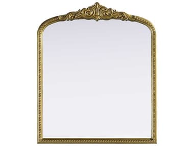 Elegant Lighting Naomi Distressed Antique Brass Wall Mirror EGMR7F3036AB