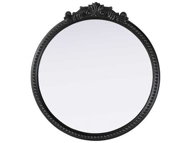 Elegant Lighting Naomi Distressed Vintage Bronze Round Wall Mirror EGMR7G24VB