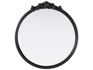 Elegant Lighting Naomi Distressed Vintage Bronze Round Wall Mirror EGMR7G30VB