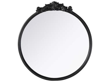 Elegant Lighting Naomi Distressed Vintage Bronze Round Wall Mirror EGMR7G36VB