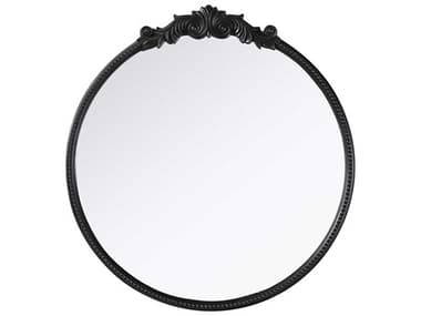 Elegant Lighting Naomi Distressed Vintage Bronze Round Wall Mirror EGMR7G42VB