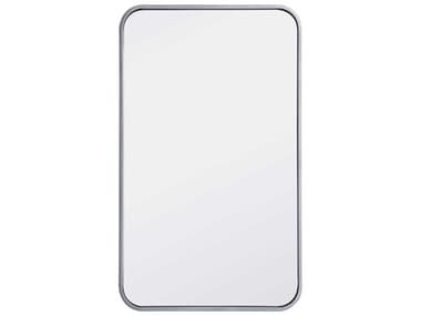 Elegant Lighting Evermore Silver 18''W x 30''H Rectangular Wall Mirror EGMR801830S