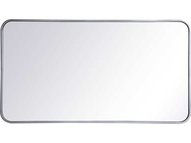 Elegant Lighting Evermore Silver 22''W x 40''H Rectangular Wall Mirror EGMR802240S