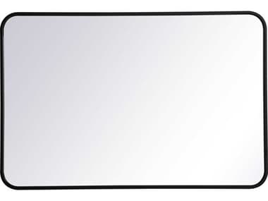 Elegant Lighting Evermore Black 24''W x 36''H Rectangular Wall Mirror EGMR802436BK