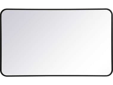 Elegant Lighting Evermore Black 24''W x 40''H Rectangular Wall Mirror EGMR802440BK