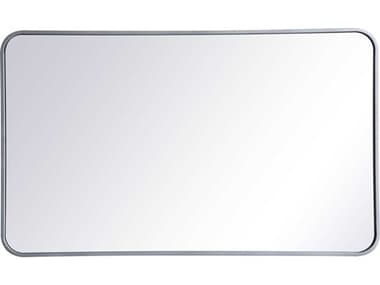 Elegant Lighting Evermore Silver 24''W x 40''H Rectangular Wall Mirror EGMR802440S