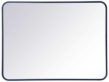 Elegant Lighting Evermore Blue 27''W x 36''H Rectangular Wall Mirror EGMR802736BL