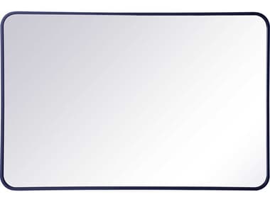 Elegant Lighting Evermore Blue 28''W x 42''H Rectangular Wall Mirror EGMR802842BL