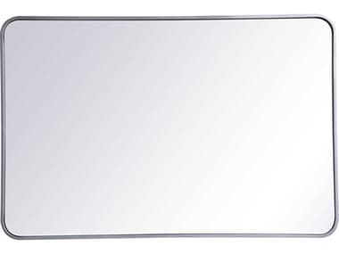 Elegant Lighting Evermore Silver 28''W x 42''H Rectangular Wall Mirror EGMR802842S