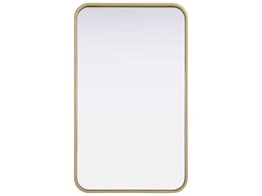 Elegant Lighting Remy Brass Rectangular Wall Mirror EGMR8A1830BRA