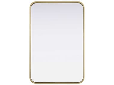 Elegant Lighting Remy Brass Rectangular Wall Mirror EGMR8A2030BRA