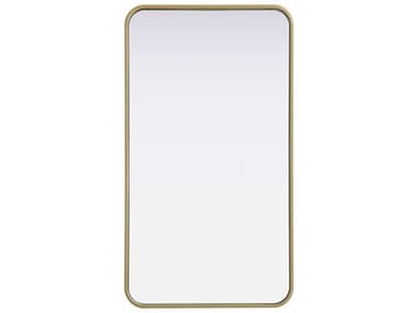 Elegant Lighting Remy Brass Rectangular Wall Mirror EGMR8A2036BRA