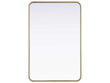 Elegant Lighting Remy Brass Rectangular Wall Mirror EGMR8A2436BRA