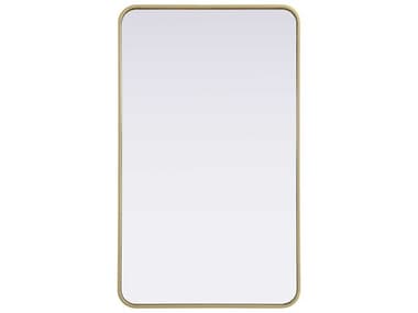 Elegant Lighting Remy Brass Rectangular Wall Mirror EGMR8A2440BRA