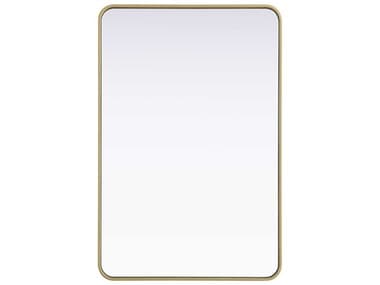 Elegant Lighting Remy Brass Rectangular Wall Mirror EGMR8A2842BRA