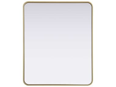 Elegant Lighting Remy Brass Rectangular Wall Mirror EGMR8A3036BRA