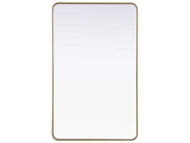 Elegant Lighting Remy Brass Rectangular Wall Mirror EGMR8A3048BRA