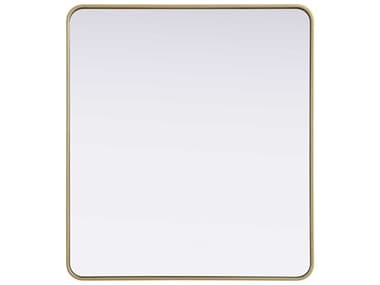 Elegant Lighting Remy Brass Rectangular Wall Mirror EGMR8A3640BRA