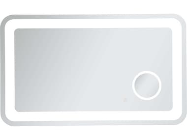 Elegant Lighting Lux Glossy White 40''W x 24''H Rectangular LED Wall Mirror EGMRE52440