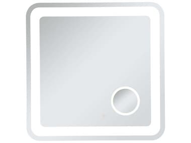 Elegant Lighting Lux Glossy White 30'' Square LED Wall Mirror EGMRE53030