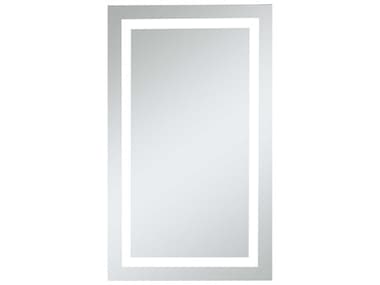 Elegant Lighting Nova Glossy White 24''W x 40''H 5000K LED Rectangular Wall Mirror EGMRE6004