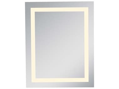 Elegant Lighting Nova Glossy White 24'' W x 30''H 3000K LED Rectangular Wall Mirror EGMRE6013