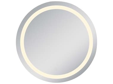 Elegant Lighting Nova Glossy White 36'' 3000K LED Round Wall Mirror EGMRE6016