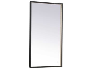 Elegant Lighting Pier Black 18''W x 36''H Rectangular LED Wall Mirror EGMRE61836BK