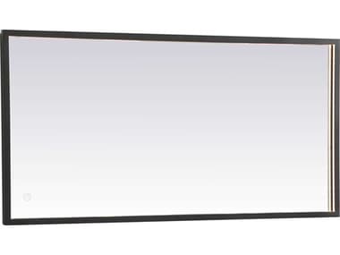 Elegant Lighting Pier Black 20''W x 30''H Rectangular LED Wall Mirror EGMRE62030BK