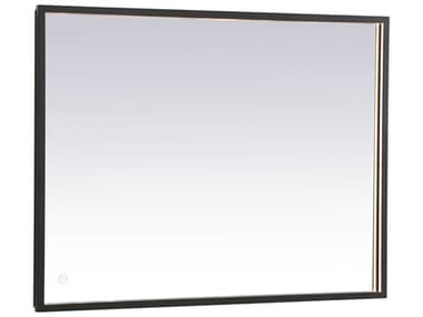 Elegant Lighting Pier Black 24''W x 40''H Rectangular LED Wall Mirror EGMRE62440BK