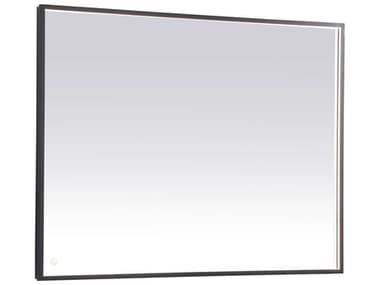 Elegant Lighting Pier Black 48''W x 36''H Rectangular LED Wall Mirror EGMRE63648BK