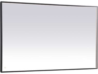 Elegant Lighting Pier Black 60''W x 36''H Rectangular LED Wall Mirror EGMRE63660BK