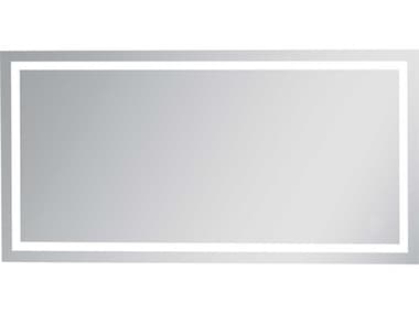 Elegant Lighting Nova Silver 36''W x 72''H Rectangular LED Wall Mirror EGMRE73672
