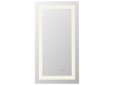 Elegant Lighting Riven White Rectangular Wall Mirror EGMRE81836