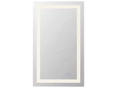 Elegant Lighting Riven White Rectangular Wall Mirror EGMRE82440