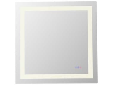 Elegant Lighting Riven White Square Wall Mirror EGMRE83030