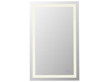 Elegant Lighting Riven White Rectangular Wall Mirror EGMRE83048