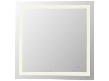 Elegant Lighting Riven White Square Wall Mirror EGMRE83636