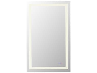 Elegant Lighting Riven White Rectangular Wall Mirror EGMRE83648
