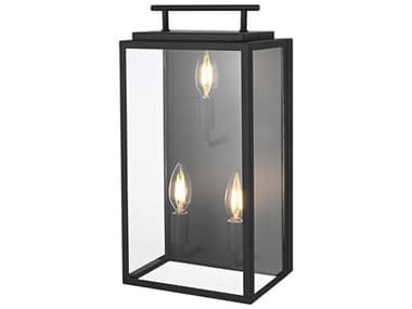 Elegant Lighting Valentin 3-Light Outdoor Wall Light EGOD418W17BK