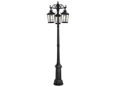Elegant Lighting Luz 3-Light Outdoor Post Light EGOD605P84BK