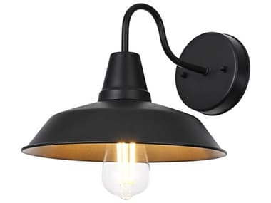 Elegant Lighting Tinsley 1-Light Outdoor Wall Light EGOD610W13BK