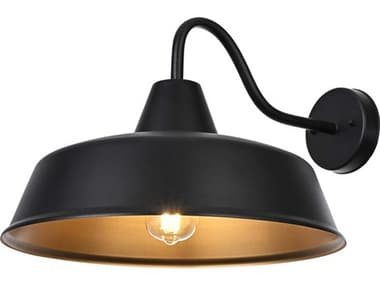 Elegant Lighting Tinsley 1-Light Outdoor Wall Light EGOD610W18BK