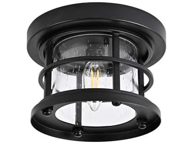 Elegant Lighting Carla 1-Light Outdoor Ceiling Light EGOD614F8BK
