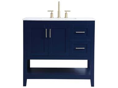 Elegant Lighting Aubrey 36" Blue Vanity EGVF16036BL