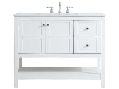 Elegant Lighting Theo 42" White Vanity EGVF16442WH